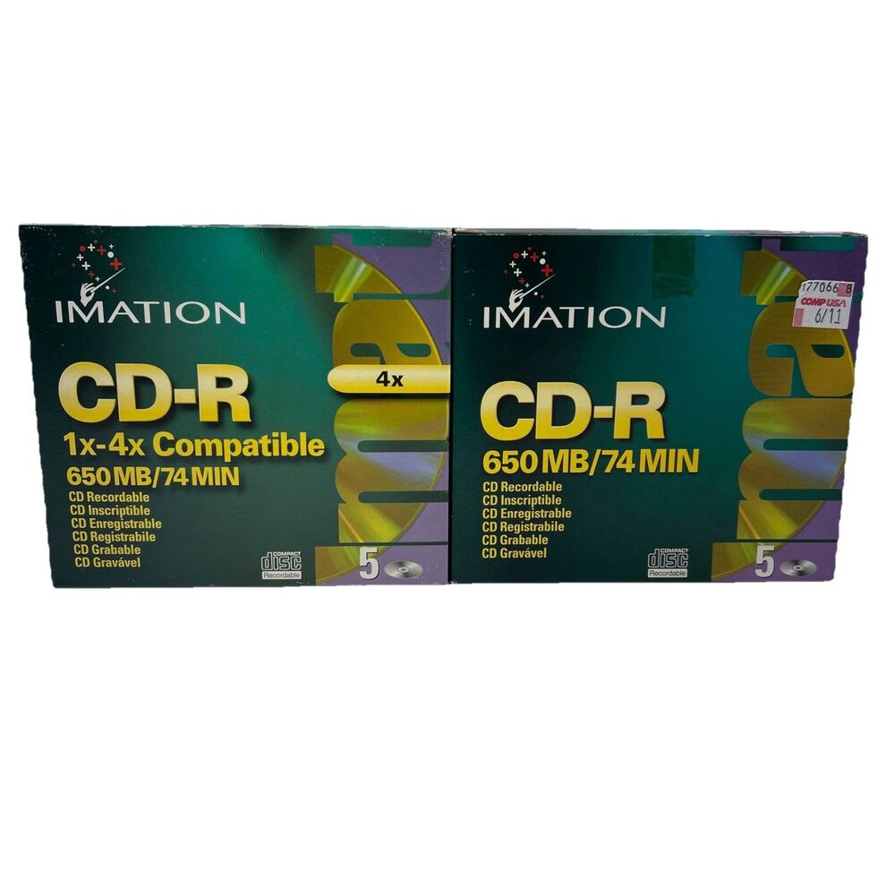Lot Of 10 - Imitation CD-R 650MB/74‎ MIN Sealed Discs